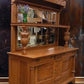 Oak Sideboard Buffet Vintage Dining Room Table Server Mirror, Cupboard Dresser