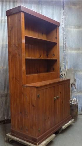 Vintage Store Display Counter, General Store Showcase, Wood Hardware Cabinet