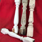 4 Balusters Painted Wood Architectural Salvage Spindles Porch House Trim A31,