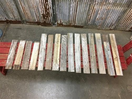 Reclaimed Wainscoting Bead Board Pieces, Architectural Salvage Vintage a9,