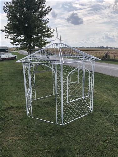 Hexagon Metal Gazebo, Backyard Gazebo, Garden Pergola, Outdoor Patio, Arbor A