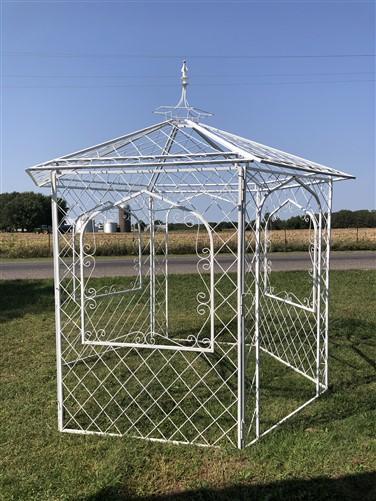 Hexagon Metal Gazebo, Backyard Gazebo, Garden Pergola, Outdoor Patio, Arbor A