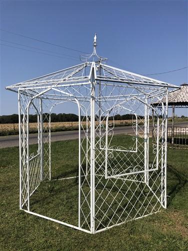 Hexagon Metal Gazebo, Backyard Gazebo, Garden Pergola, Outdoor Patio, Arbor A