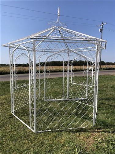 Hexagon Metal Gazebo, Backyard Gazebo, Garden Pergola, Outdoor Patio, Arbor A