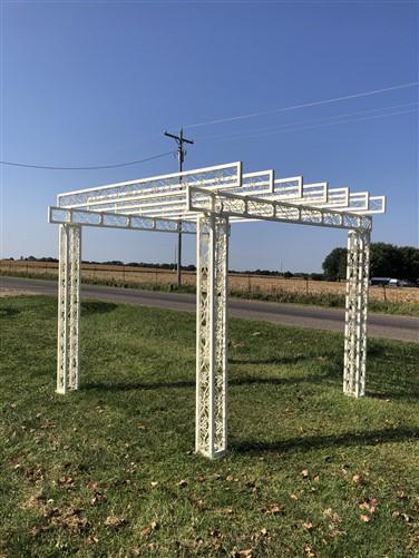 Metal Pergola, Flat Top Gazebo, Backyard Gazebo, Outdoor Patio, Garden Arbor