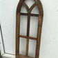 Dark Paneled American Gothic Style Wood Window Frame, Arched Farmhouse Window,