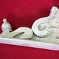 Pair White Wood Corbels, Bookends Shelf Mantel Decor, Architectural Brackets