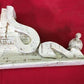 Pair White Wood Corbels, Bookends Shelf Mantel Decor, Architectural Brackets