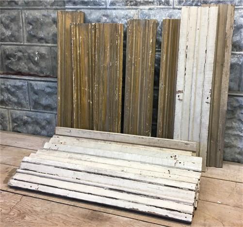 Wood Trim Pieces, Architectural Salvage, Reclaimed Vintage Wood Baseboard S,