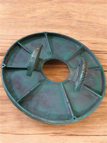 Round Metal Industrial Age Factory Disc, Drill Press Tabletop Steampunk Vintage,