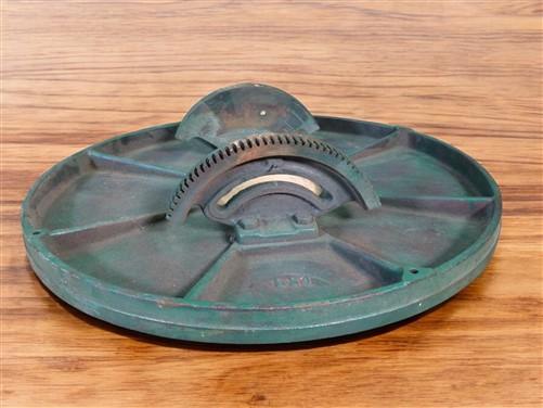 Round Metal Industrial Age Factory Disc, Drill Press Tabletop Steampunk Vintage,