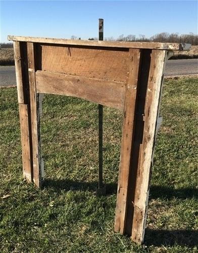 Antique Wood Fireplace Mantel Suround Architectural Salvage Victorian Rustic A41