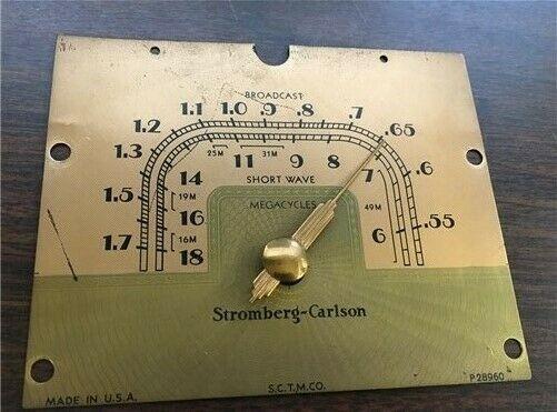 Stromberg Carlson Radio Face, Vintage Radio Parts, Faceplate Part P28960,