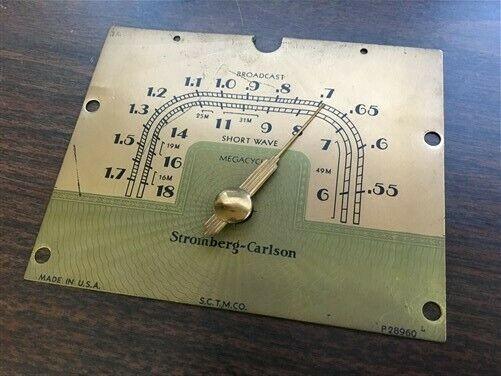 Stromberg Carlson Radio Face, Vintage Radio Parts, Faceplate Part P28960,