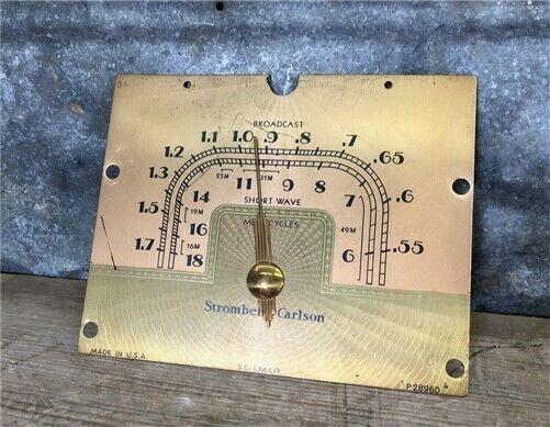 Stromberg Carlson Radio Face, Vintage Radio Parts, Faceplate Part P28960,