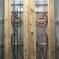 Antique French Double Doors (43x101.5) Iron Wood Doors, European Doors D48