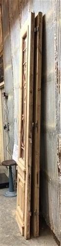 Antique French Double Doors (43x101.5) Iron Wood Doors, European Doors D48