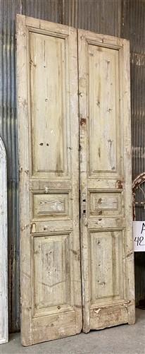 Antique French Double Doors (42x101.5) European Doors, Raised Panel Doors A33