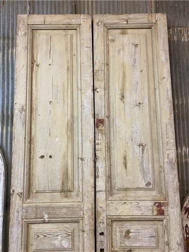 Antique French Double Doors (42x101.5) European Doors, Raised Panel Doors A33