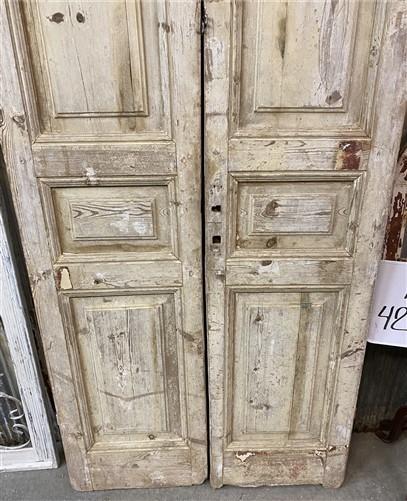 Antique French Double Doors (42x101.5) European Doors, Raised Panel Doors A33