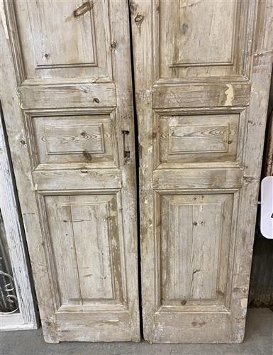 Antique French Double Doors (42x101.5) European Doors, Raised Panel Doors A33