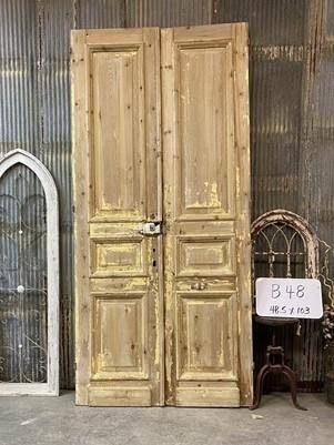 Antique French Double Doors (48.5x103) European Thick Molding Doors B48