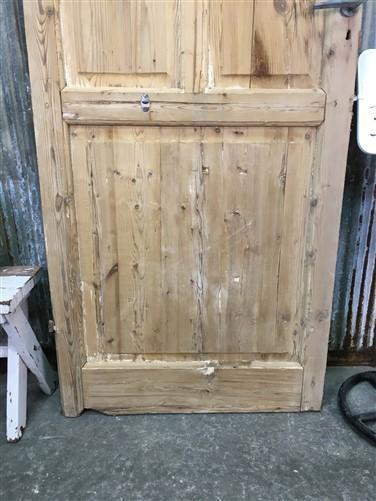 Antique 3 Pane Door (31.5x95) Raised Panel Door, Single Entry Door European L15