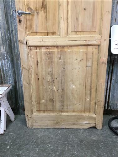 Antique 3 Pane Door (31.5x95) Raised Panel Door, Single Entry Door European L15