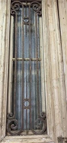 Antique French Double Doors (53x116) Wood Iron Doors, European Doors R12