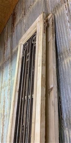 Antique French Double Doors (53x116) Wood Iron Doors, European Doors R12