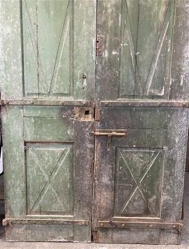 Antique French Double Doors (58x120) Thick Molding European Doors R11