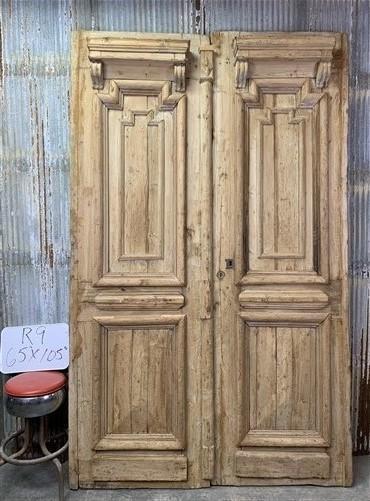 Antique French Double Doors (65x105) European Doors Thick Molding R9