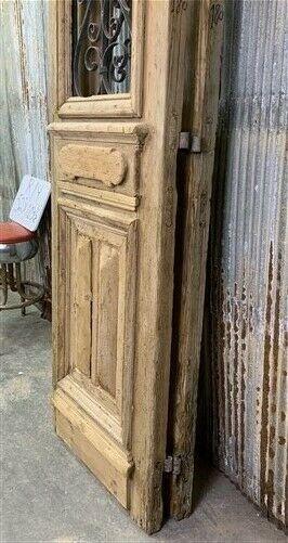 Antique French Double Doors (52x103.5) Wood Iron Doors, European Doors R14