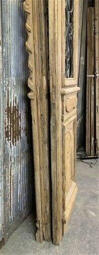 Antique French Double Doors (52x103.5) Wood Iron Doors, European Doors R14