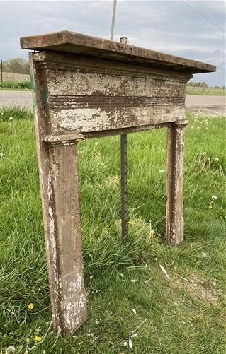 Antique Fireplace Mantel Surround (52x49.5) Architectural Salvage, Rustic, A145