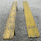 Pair Vintage German Beer Garden Benches, Portable Industrial Wood Bench Seats E,