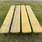 4 Vintage German Beer Garden Benches, Portable Industrial Wood Bench Seats H,