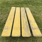 4 Vintage German Beer Garden Benches, Portable Industrial Wood Bench Seats H,