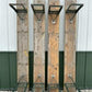 4 Vintage German Beer Garden Benches, Portable Industrial Wood Bench Seats H,