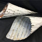 2 White Tin Flower Cones, Rustic Hanging Vase Pockets, Hanging Flower Holder,