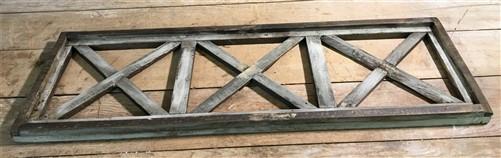 Brown 3X Transom Window Frame, Wooden Decorative Panel, Architectural Window, Farmhouse Decor, Wall Art, Gothic Wood Window Frame