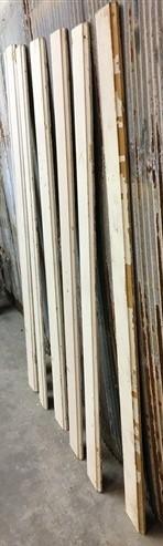 7 Wood Trim Pieces, Architectural Salvage, Reclaimed Vintage Wood Baseboard A5