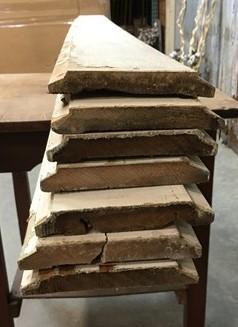 7 Wood Trim Pieces, Architectural Salvage, Reclaimed Vintage Wood Baseboard A5