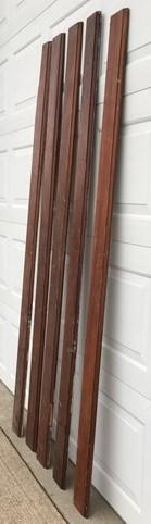 5 Wood Trim Pieces, Architectural Salvage, Reclaimed Vintage Wood Baseboard A11