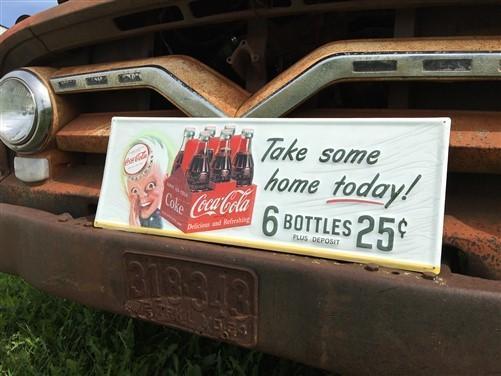 Sprite Boy Coca Cola Take Some Home Today Sign, Metal Advertising Coke Sign,