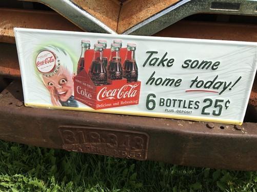 Sprite Boy Coca Cola Take Some Home Today Sign, Metal Advertising Coke Sign,