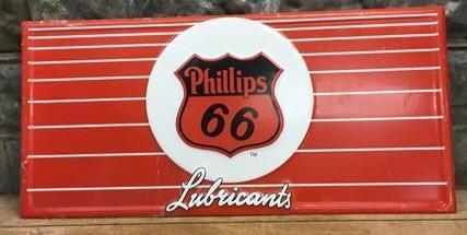 Phillips 66 Lubricants Sign, Metal Advertising Sign, Oil Service Station Sign