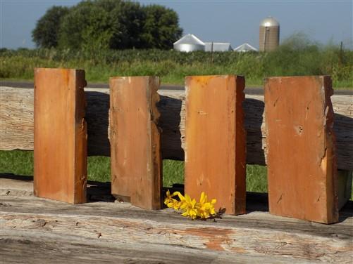 4 Plinth Blocks, Door Trim Molding, Architectural Salvage, Antique Wood Trim B3,