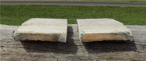2 Plinth Blocks, Door Trim Molding Architectural Salvage, Antique Wood Trim C13