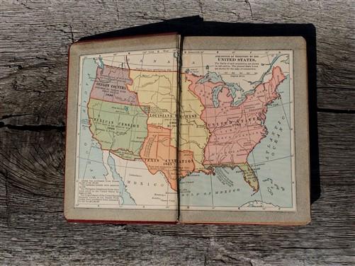 1920s Putman's Handy Map Book, 1920 Population, Colored Map Plates, Pocket Book